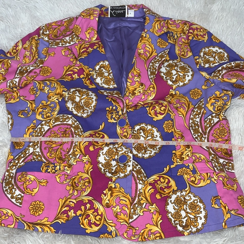 Vintage Linea by Louis Dell’Olio Cotton Paisley Blazer XL - Picture 8 of 11